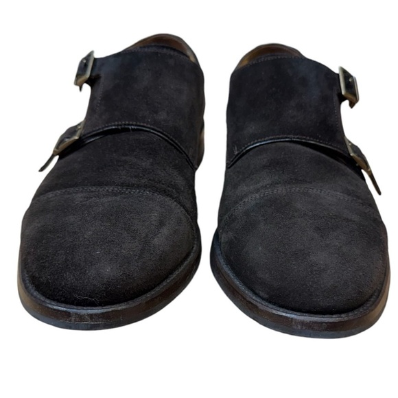 Emidio Tuicci Espana Brown Mens Brassy Gold Buckled Shoes Size Mens 41 - Picture 6 of 10